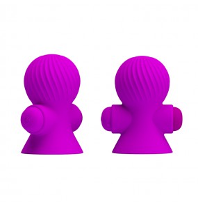PRETTY LOVE Strong Vibration Nipple Sucker Massager (Chargeable -Purple)